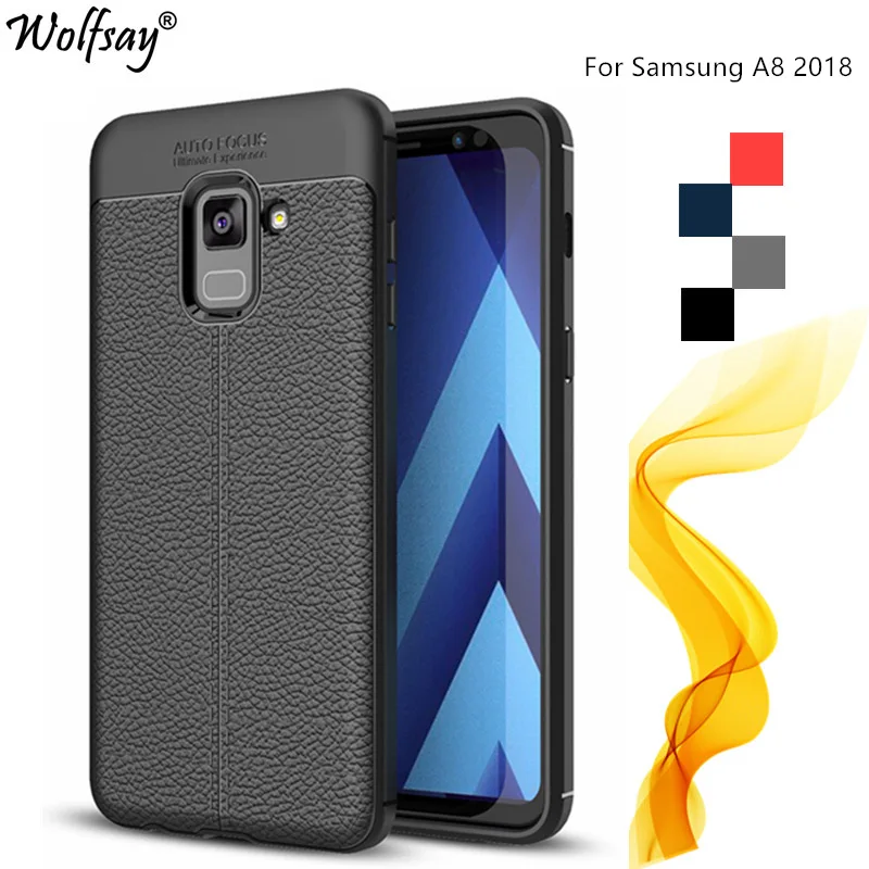 

For Samsung Galaxy A8 2018 Case Silicon Cover For Samsung A8 2018 A530 Litchi Pattern Phone Case For Samsung Galaxy A8 2018 Case