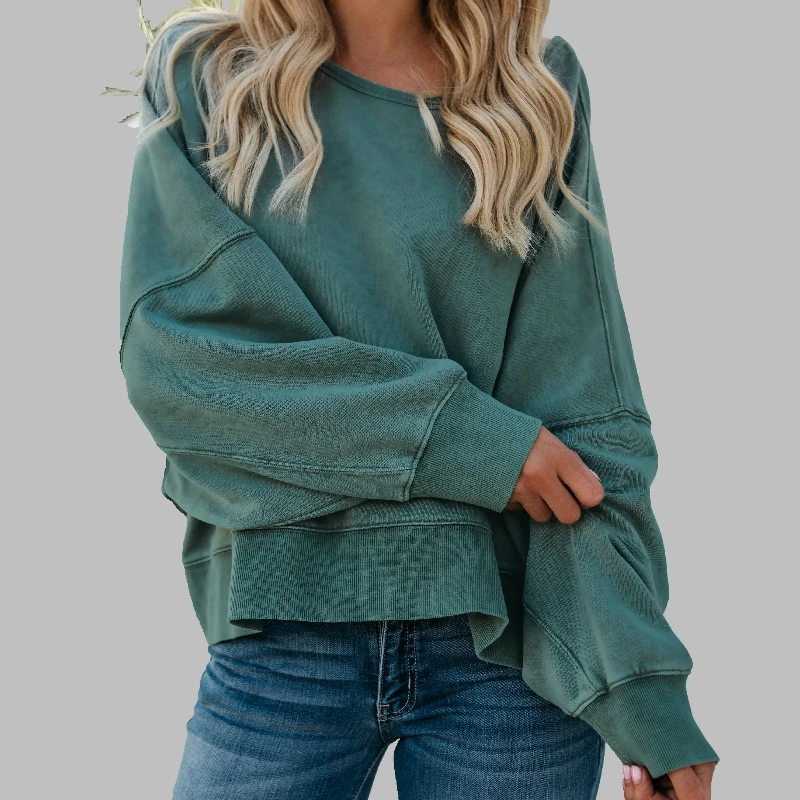 Titmsny 2018 Autumn Cross Back Sexy Pullovers Female Jumper Woven Solid Sweatshirt O Neck Loose Batwing Sleeve Tops Women | Женская