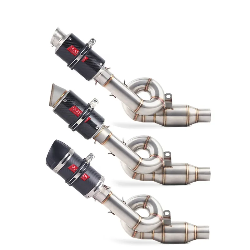 

Motorcycle Full System Exhaust Slip-On For kawasaki Z800 Z 800 Exhaust Muffler Escape Middle Mid Contact Pipe