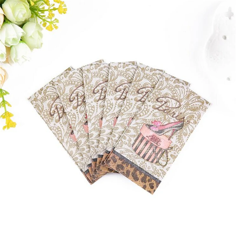

2018 New Tissue Paper 10Pcs/lot 3-Layer Classic Wedding Pocket Paper Napkins For Decoupage Birthday Party Decorations Kids
