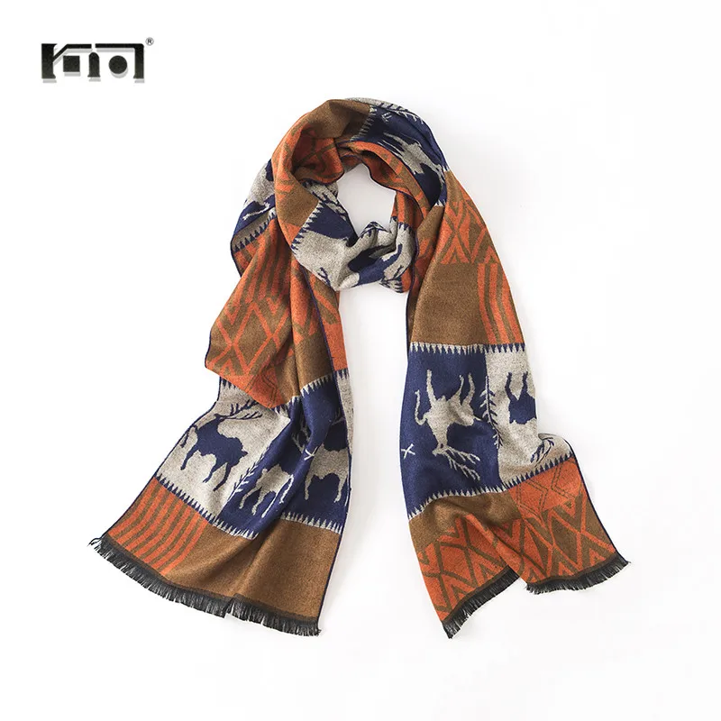 High Quality Scarves For Men 2018 Cotton Neck Scarf Knitted Winter Man