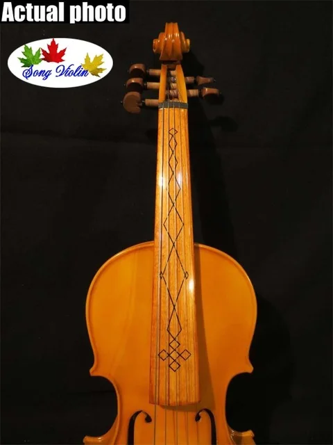 Красивые красочные ремесло 5 струн 4/4 электрическая+ акустическая скрипка