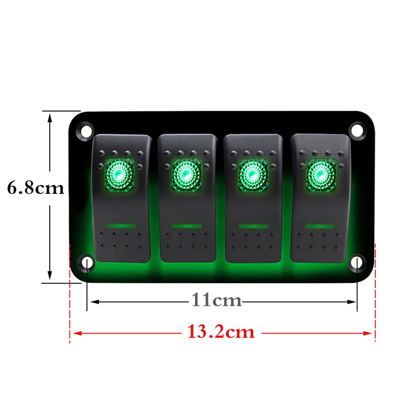 4/6/8 панель переключателя автомобиля 12V~ 24V для морской машины лодки грузовика RV яхты морской ракеты переключатель панели