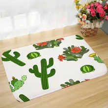 Нескользящие носки-тапочки для новорожденных коврик для Гостиная Спальня Тропическое растение, кактус печати Ванная комната дверной коврик 50X80 см