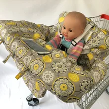 Желтый цветок корзины сиденья 2-в-1 высокий чехлы на стулья для новорожденных и детей ясельного возраста многофункциональный как накладка, сумка, крышка и подушка