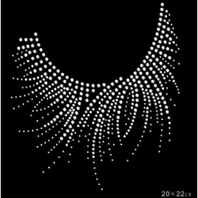 

10pc/lot Neckline design hotfix rhinestone motif,hot fix iron on rhinestone transfer designs hot fix crystal strass iron on