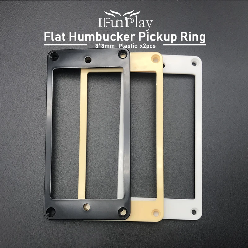 

2pcs Plastic Flat 3*3MM Humbucker Pickup Frame Mounting Ring Accessory for LP Electric Guitar