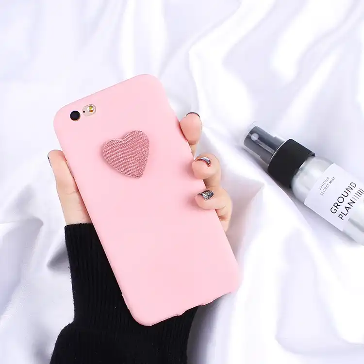 3D милый матовый мягкий чехол из ТПУ с сердечками для Samsung Galaxy S3 S4 mini S5 S6 S7 Edge S8 S9 Plus