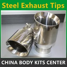 Newest Style stainless steel universal exhaust system end pipe+car exhaust tip 1 piece