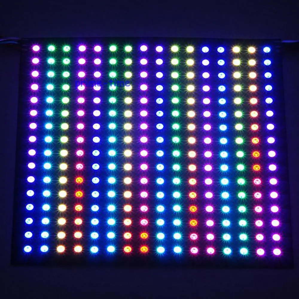 

16*16 Pixel 256 Pixels WS2812B LED Programmable Digital Flexible Panel Screen Individually Addressable RGB Full Color DC5V