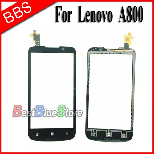 Оригинал для lenovo A800 сенсорный экран дигитайзер замены с логотипом + 3M наклейка