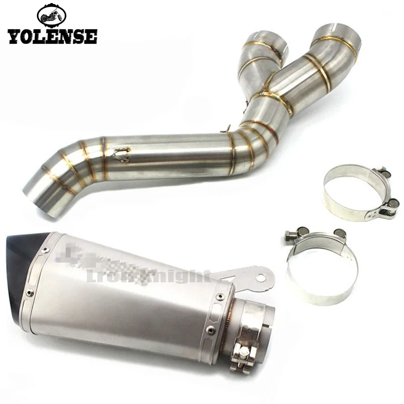 US $91.55 For BMW S1000RR Inlet Motorcycle Carbon Fiber Exhaust Pipe Muffler Slip On Exhaust With DB Killer 20092016 2010 2011 2012 2013