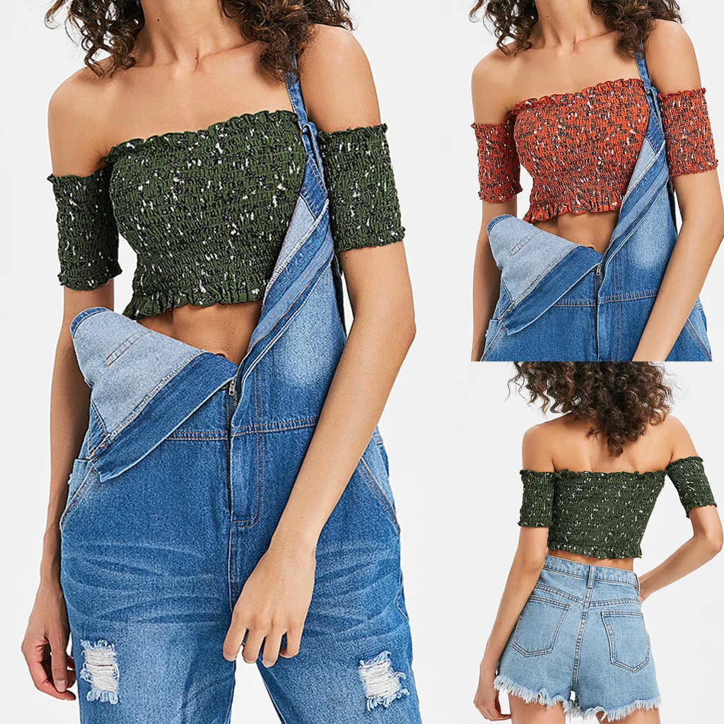 

Women Tank Top Sexy Off Shoulder Tops Modis Vintage Navel Exposed Tight Fitting Vest Harajuku beach party Shirt Haut Femme#sw