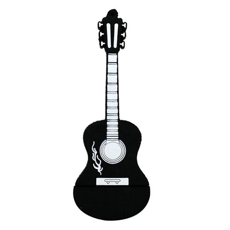 Музыка Pendrive 128 ГБ флэш-накопитель 64gb 8gb 4GB гитары скрипка usb флэш-накопитель 32GB 16GB подарок usb 3,0 usb флеш-накопитель - Цвет: black