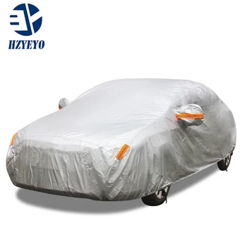 

HZYEYO Universal Car Covers Outdoor Full Car Cover Sun UV Snow Dust Rain Resistant Protection Size S/M/L/XL SUV L/XL,Y-1003