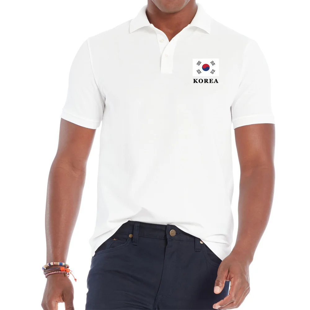 Buy KOREA Flag Printed Men Turndown Collar Shirts