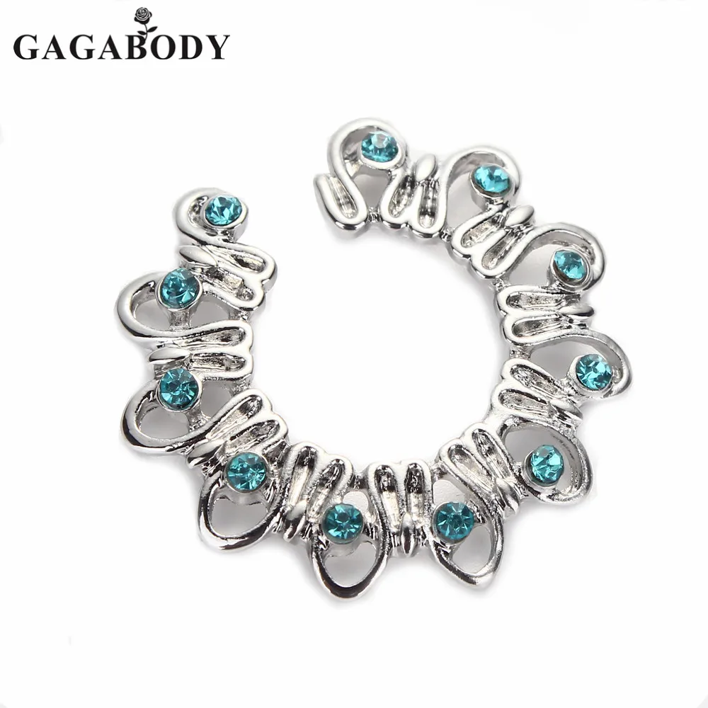 1 Pair Body Jewelry Stainless Steel With Blue Flower Body Piercing