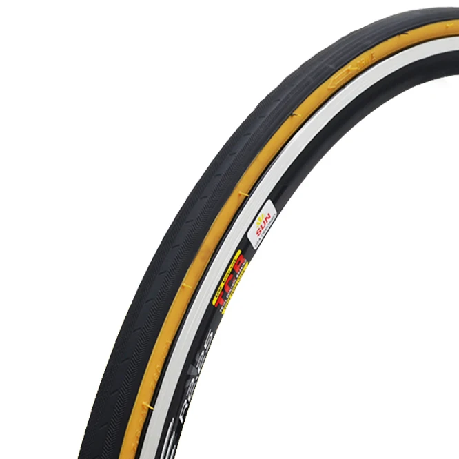 KENDA retro bicycle tires 700C road bike tire pneu 700 23C ultralight 430g racing fixie bike tyres red yellow side 110PSI - Цвет: huangse