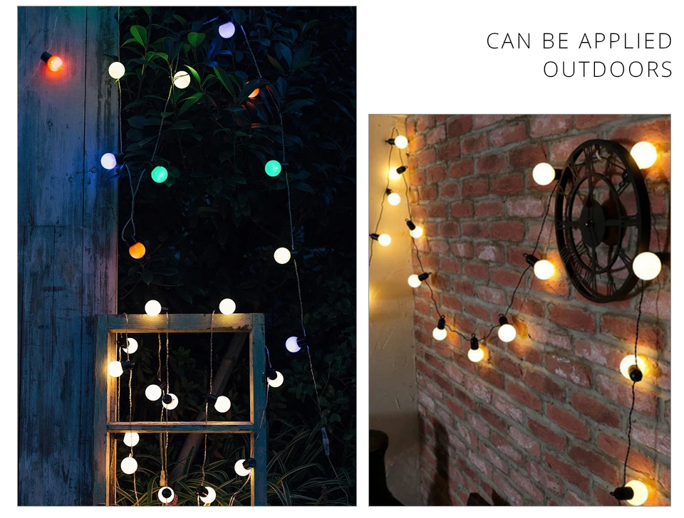 LED Solar Lamp String Fairy Light Outdoor Solar Light Festoon Globe Ball String Lights (15)