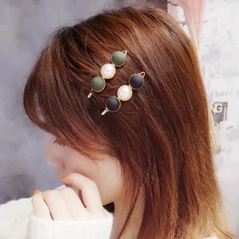 Корейский модный женский набор заколок с имитацией жемчуга заколка для волос 3 шт