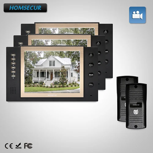 

HOMSECUR 8" Wired Hands-free Video Door Phone Intercom System+Outdoor Monitoring TC031 + TM801R-B