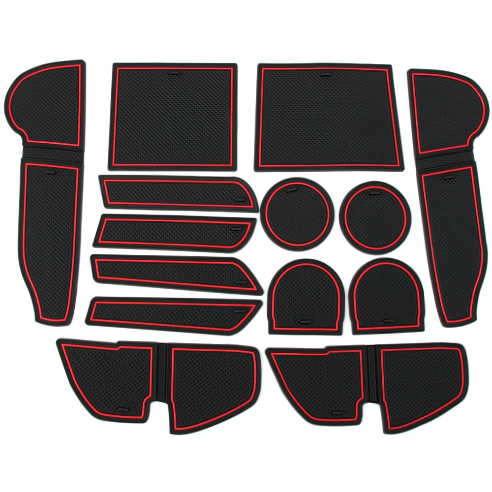 

Fit For Subaru Crosstrek Impreza 2018 2019 Anti-Slip Car Door Groove Mat Latex Non-Slip Mats Interior Cup Pad Car Styling 14pcs