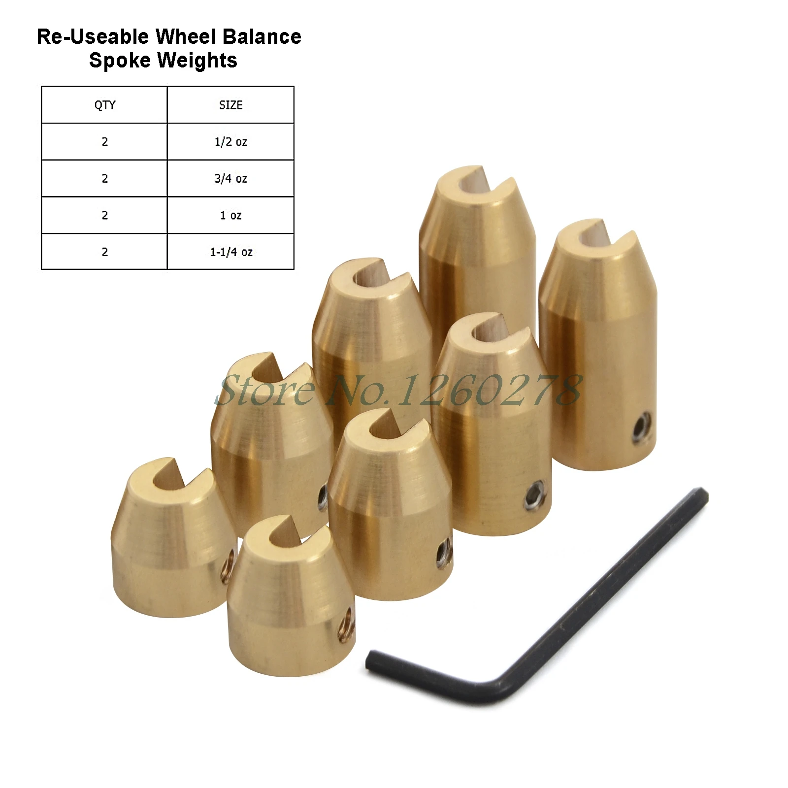 8 Pack Reusable Motorcycle Brass Wheel Spoke Balance Weights Refill
