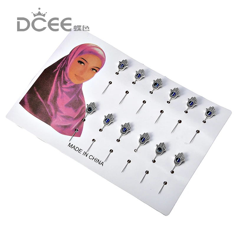 

Pin For Women Safety Scarf Pin with pin cover New Hijab Pins with hand Wholesale 12pcs Muslim Hijab Brooches womens brooches
