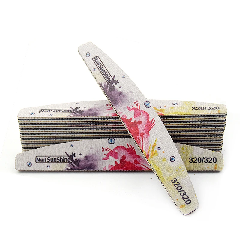 

100 pcs/lot Sandpaper Manicure Nail File Lime 320/320 Double Side Sanding Buffer Block Set Files For UV Gel Polish Nail Tools