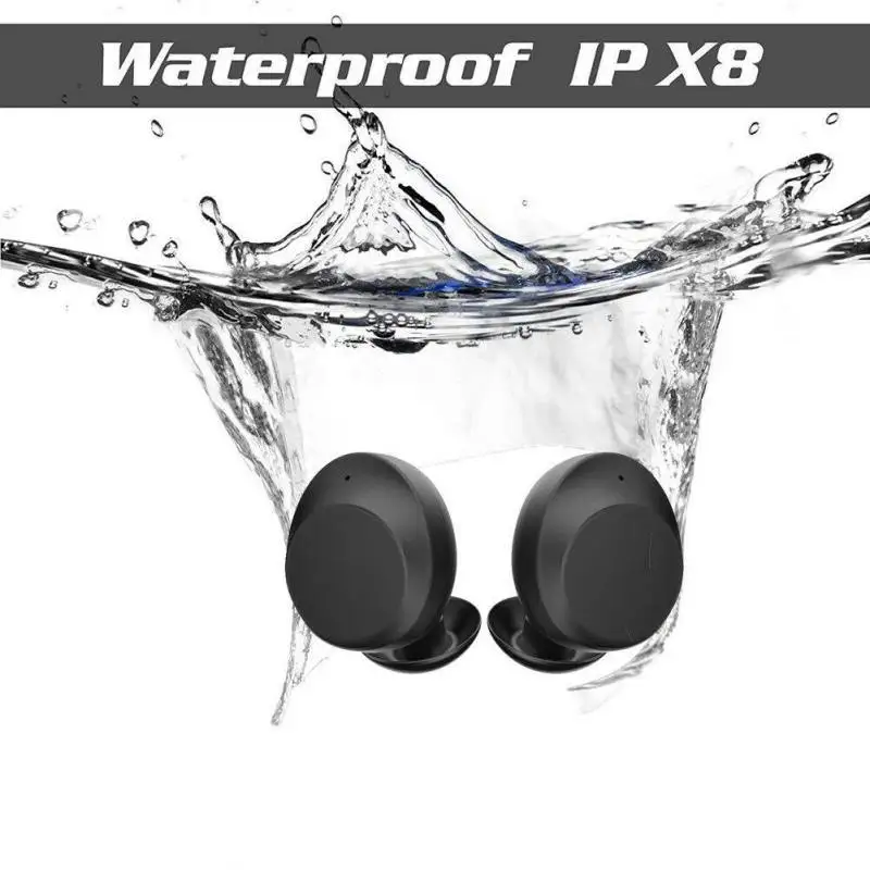 TWS Bluetooth наушники беспроводные IPX8 водонепроницаемые сенсорное управление 3000 мАч
