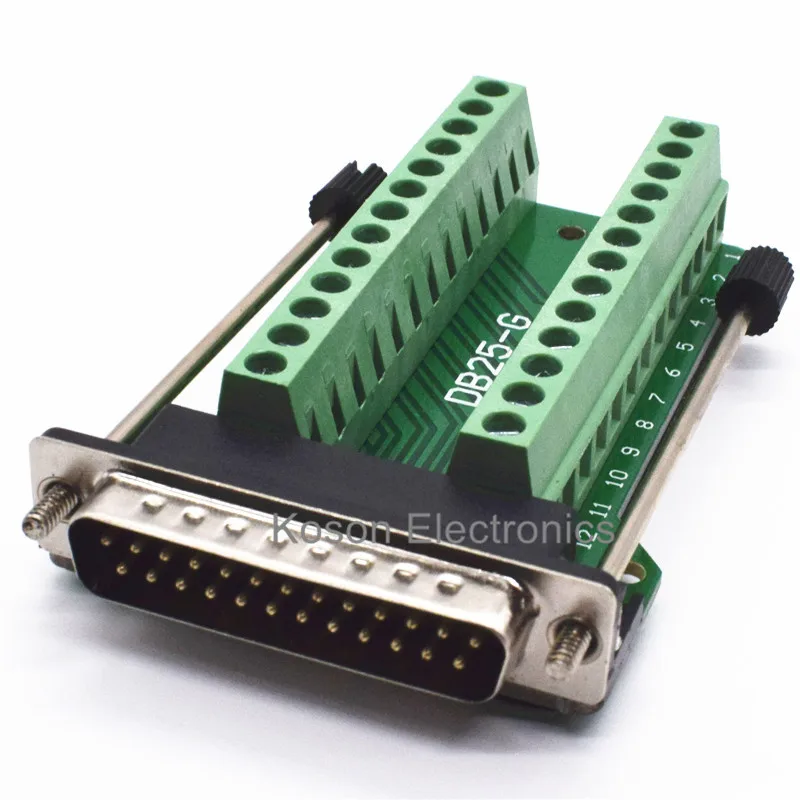 D SUB соединители DB25 25Pin разъем адаптера RS232 серийный к терминалу модуль сигнала|board
