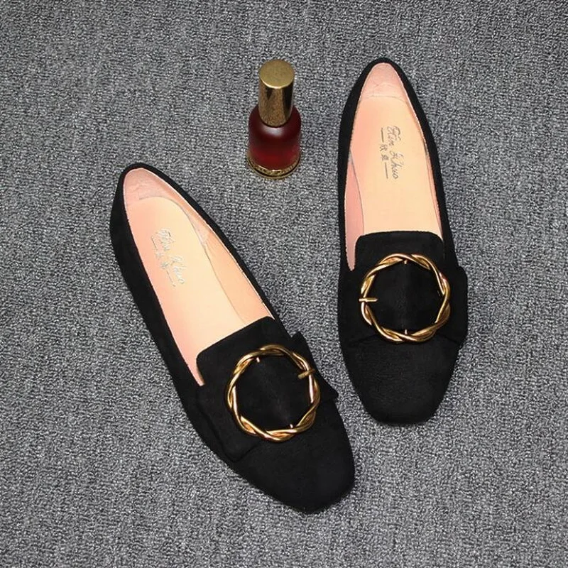 flat black work shoes ladies