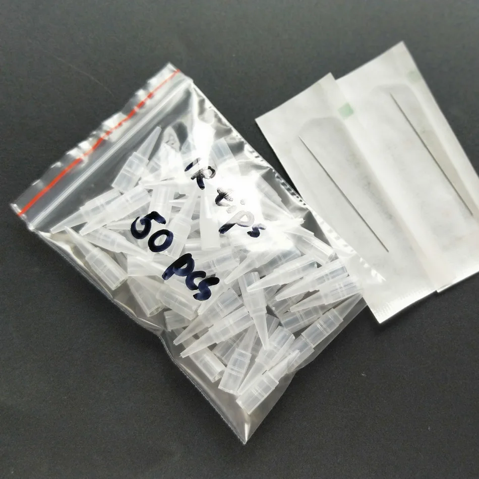 

50pcs Disposable 1R Needle Caps Permanent Makeup Eyebrow/eyeliner/lip Tattoo Traditional Needle Tips Supplies