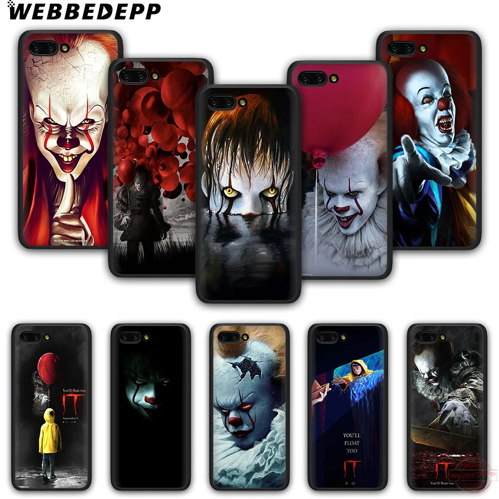 WEBBEDEPP клоун ужас это чехол для телефона из ТПУ с принтом Honor 6A 7A 2 ГБ/3 ГБ Pro 7C 7X 8X 8C 9 10