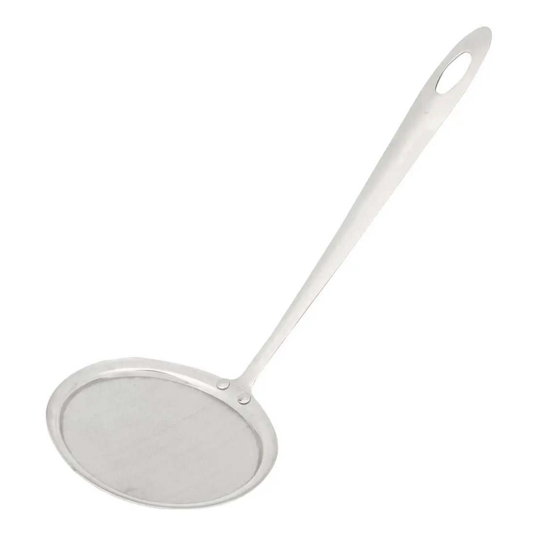 FJS Home Kitchen Silver Tone Stainless Steel Mesh Ladle Strainer