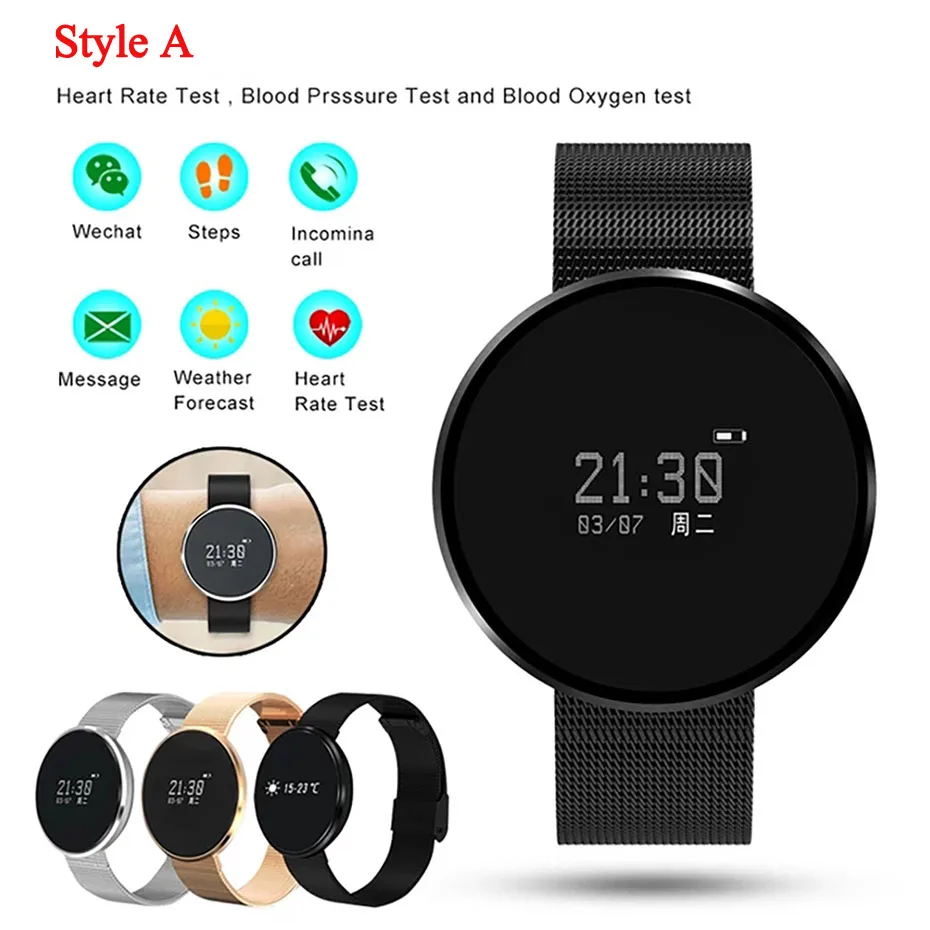 

Smart Bracelet Alarm Clock Reminder Smart Watch Men Remote Camera Fitness Tracker for Android IOS Watches with Pedometer