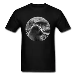 Изменение миров 2018 синий Горилла для мужчин футболка черный серый футболка животных цифровой печати высокое качественный хлоп