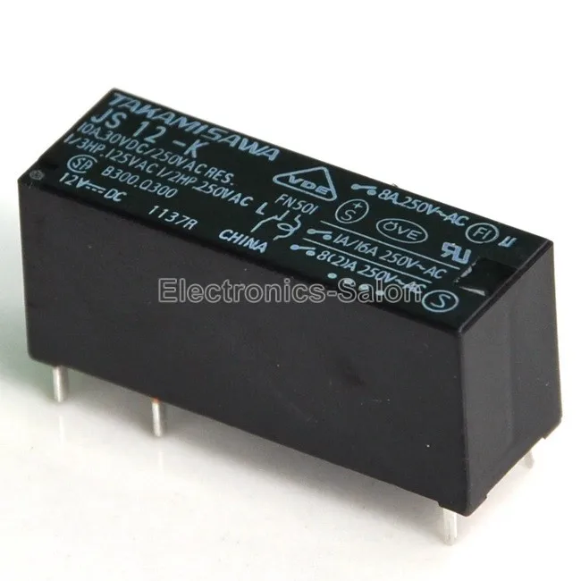 (10 шт./лот) TAKAMISAWA JS12 K 12VDC SPDT 8 Amp реле питания JS 12 K.|relay 8|relay spdtspdt relay |