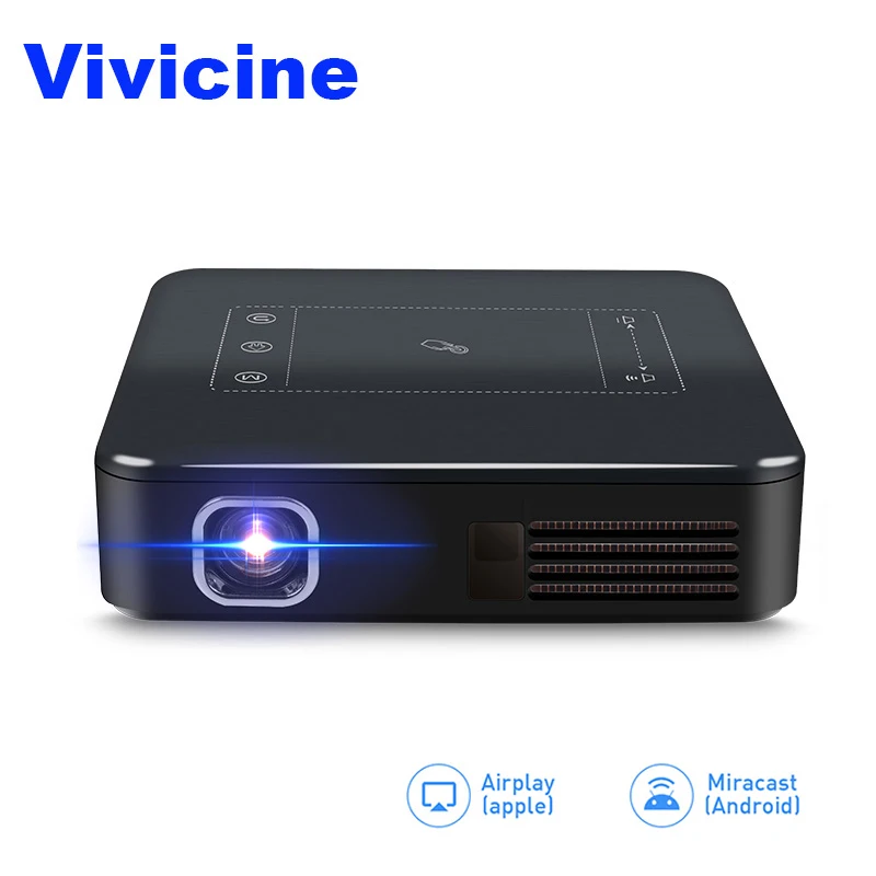 

Vivicine Handheld Pocket Projector,Smart Android 7.1 OS, Wifi Bluetooth LED Proyector,Wireless Miracast DLNA Video Game Beamer