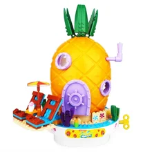 Губка Боб музыкальный дом в форме ананаса Совместимость с легогери Губка Боб друзья строительные блоки Развивающие игрушки для детей день рождения