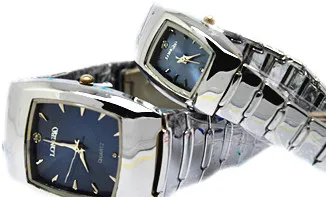 Longbo Woman's Man Square Couple Watch Water Resistant Stainless Steel Men Calen Longbo Woman's Man Square Couple Watch Water Resistant Stainless Steel Men Calen