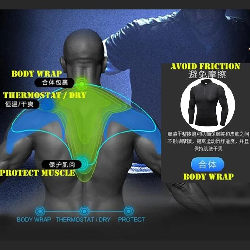 120 шт. Для мужчин формочек водолазки Толстовки 3D высокие облегающие эластичный быстрый сухой влагу Фитнес одежда с длинным рукавом