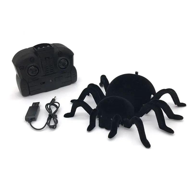 Remote Control Spider Scary Wolf Spider Robot Realistic Novelty Toys Halloween Gifts