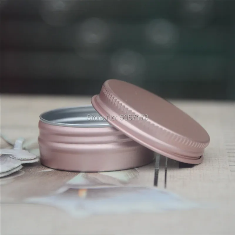 

30/50/100pcs 15g Rose Gold Aluminium Empty Cosmetic Pot Jar Tin Container Screw Lid Box for Cosmetic Cream Makeup Tools
