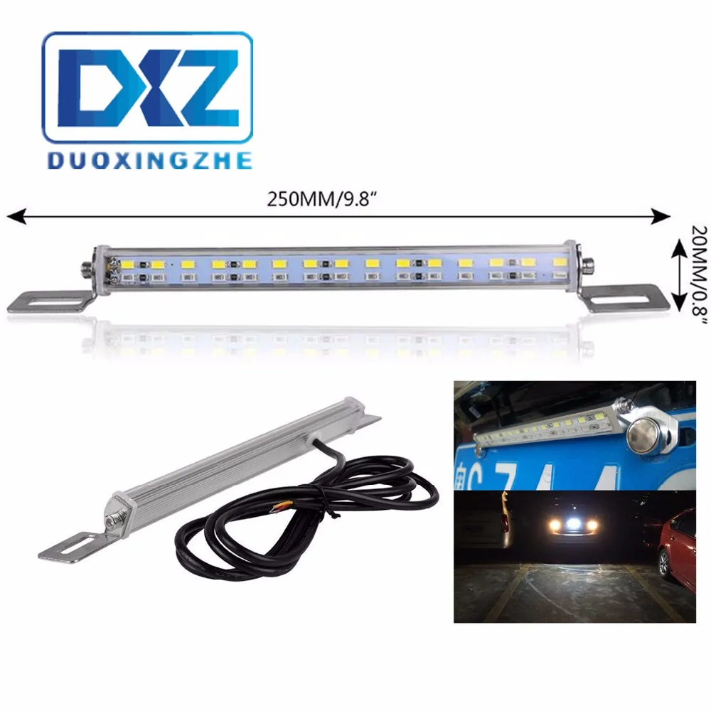 

Red + White universal Car LED Backup/Stop Reversing Rear License Plate Lamp Auxiliary Light