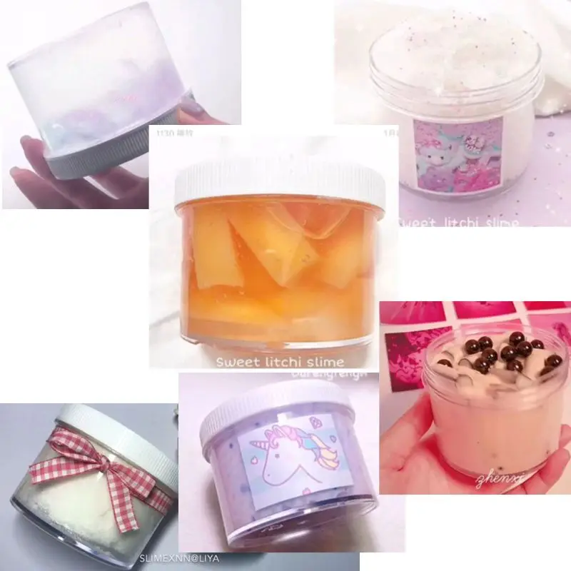 

New 200ml Storage Container Organizer Box For Light Clay Playdough Foam Slime Mud Fluffy Dynamic Sand