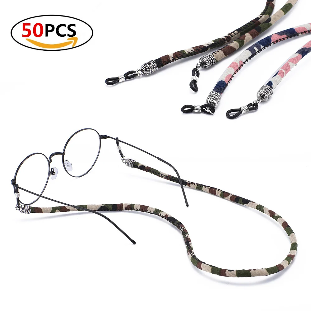 

50pcs eyeglasses cord colorful camouflage cord for sunglasses reading glasses wholesale free shipping