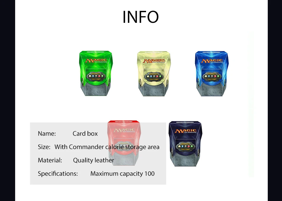 Профессиональный командор шесть угловых Карт Коробка для хранения карт коробка для игры Король MTG TCG