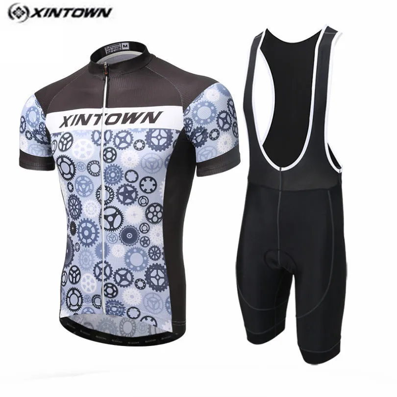 2017 XINTOWN Gear Bike Jersey bib shorts Set Men Cycling Clothing Racing Shirt Ropa Ciclismo