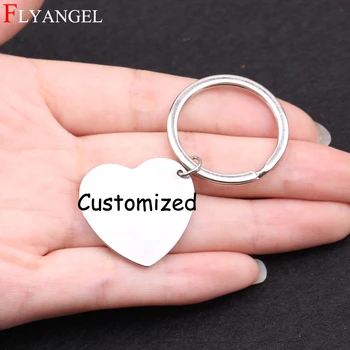 

Custom Heart Keyring Engraved Name,Date,Sentence Customized Gift For Couples Valentines Friends Birthday Keychain Jewelry